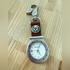 Brookstone golf theme carabiner pocket watch NEW BATTERY